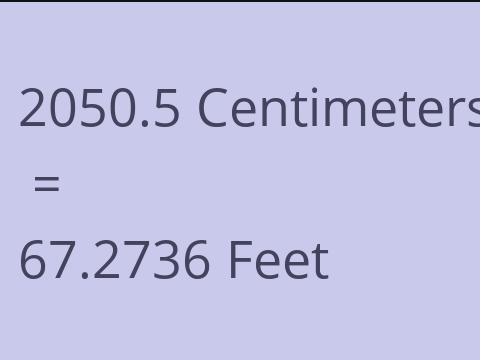 2050.5 CM TO FEET