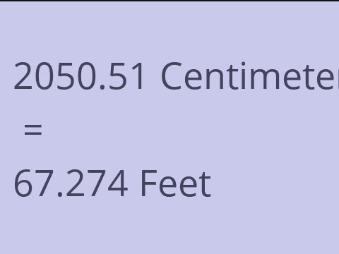 2050.51 CM TO FEET