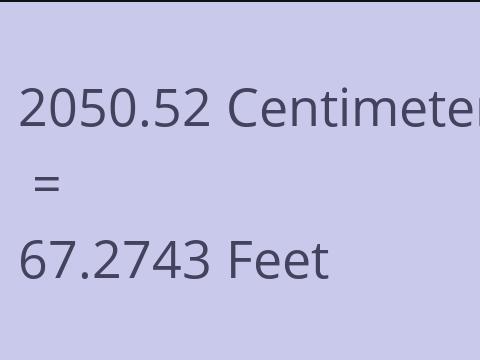 2050.52 CM TO FEET