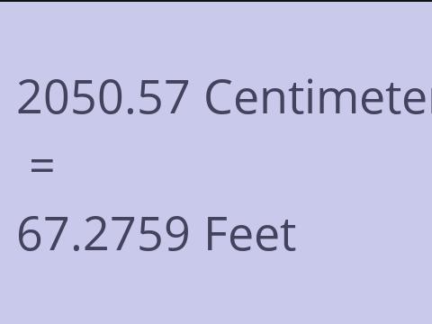 2050.57 CM TO FEET