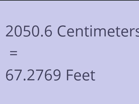 2050.6 CM TO FEET