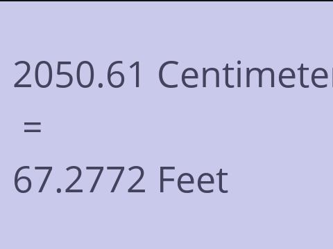 2050.61 CM TO FEET