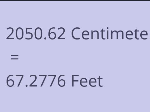 2050.62 CM TO FEET