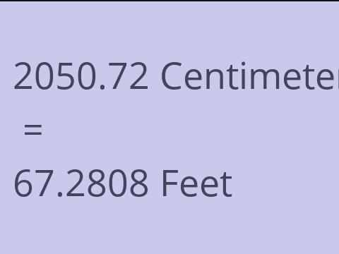 2050.72 CM TO FEET