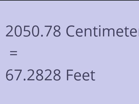 2050.78 CM TO FEET