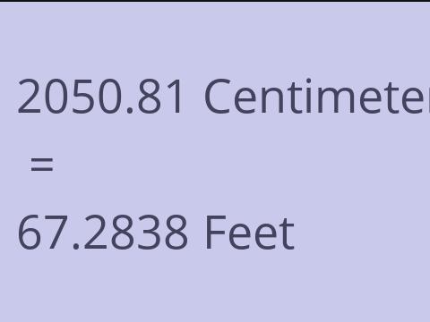 2050.81 CM TO FEET