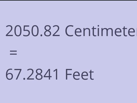 2050.82 CM TO FEET