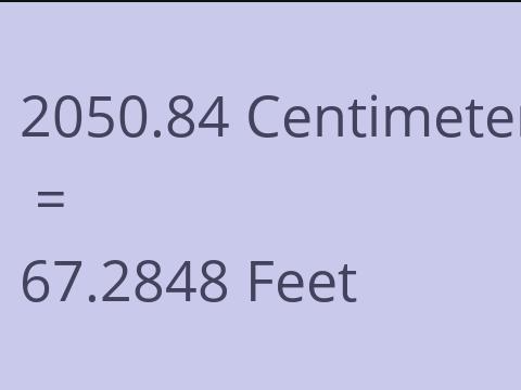 2050.84 CM TO FEET