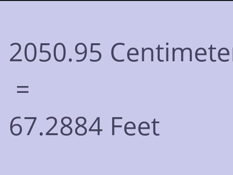 2050.95 CM TO FEET