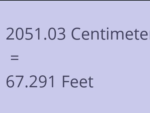 2051.03 CM TO FEET