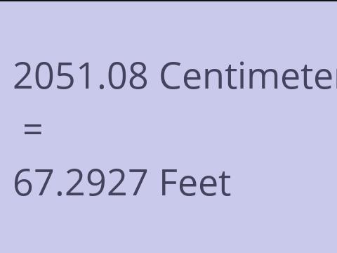 2051.08 CM TO FEET