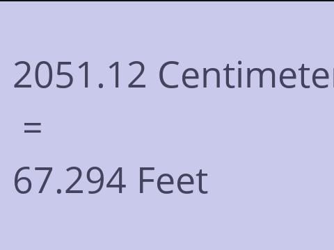 2051.12 CM TO FEET