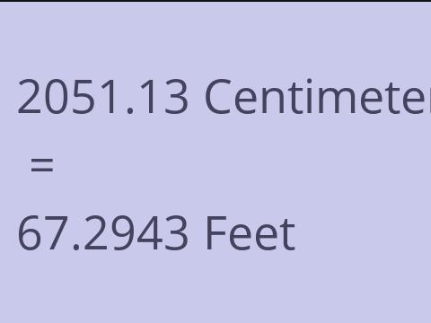 2051.13 CM TO FEET