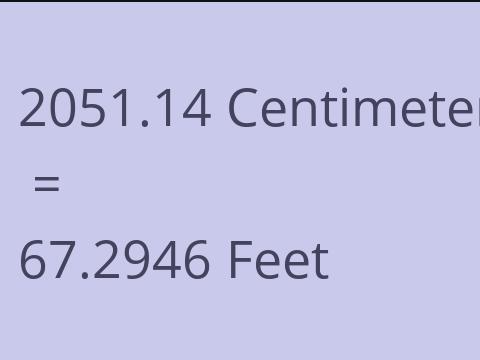 2051.14 CM TO FEET