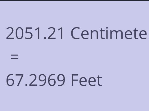 2051.21 CM TO FEET