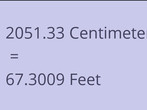 2051.33 CM TO FEET