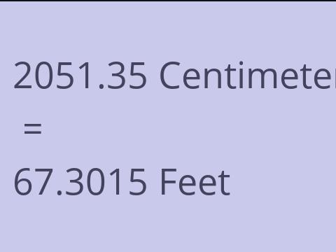 2051.35 CM TO FEET