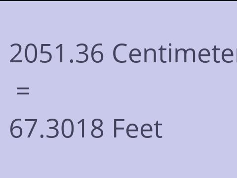 2051.36 CM TO FEET