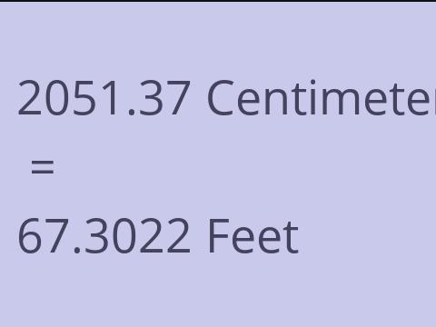 2051.37 CM TO FEET