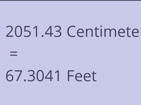 2051.43 CM TO FEET