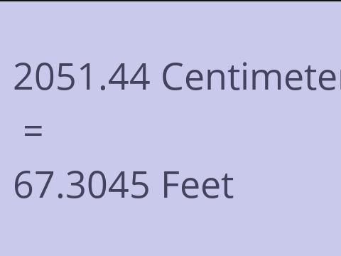 2051.44 CM TO FEET