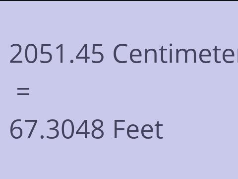 2051.45 CM TO FEET