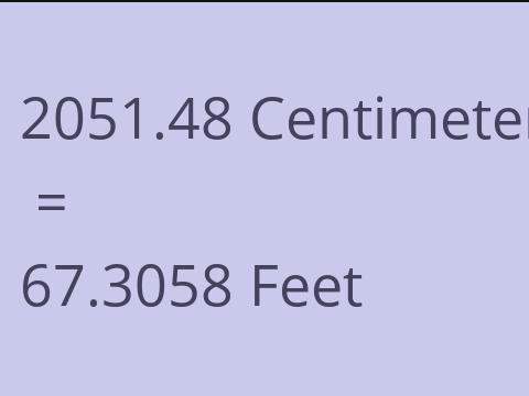 2051.48 CM TO FEET