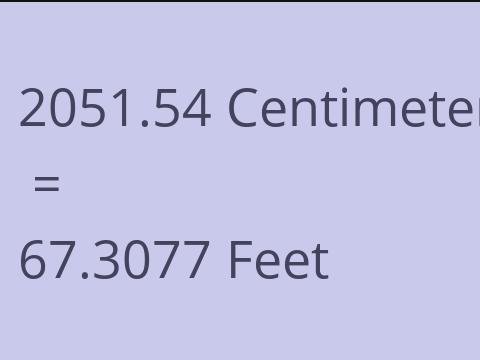 2051.54 CM TO FEET