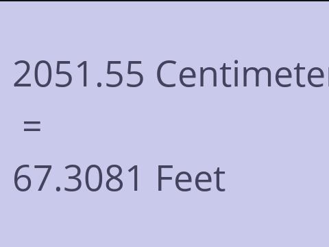 2051.55 CM TO FEET