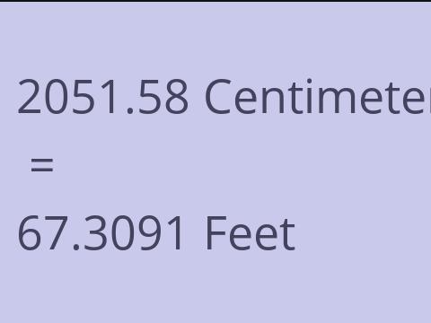 2051.58 CM TO FEET