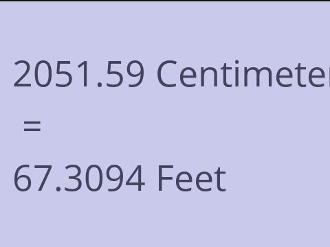 2051.59 CM TO FEET