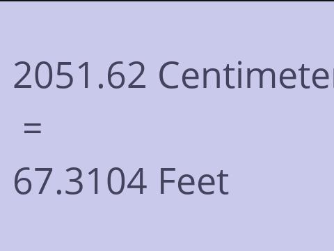 2051.62 CM TO FEET