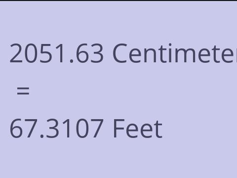 2051.63 CM TO FEET