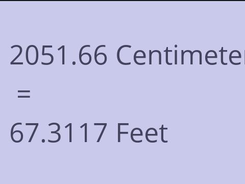 2051.66 CM TO FEET
