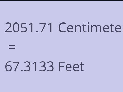 2051.71 CM TO FEET