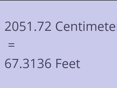 2051.72 CM TO FEET