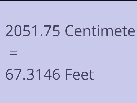 2051.75 CM TO FEET