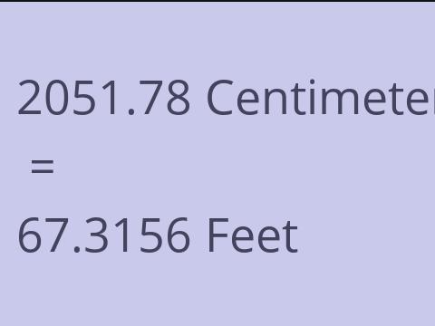 2051.78 CM TO FEET