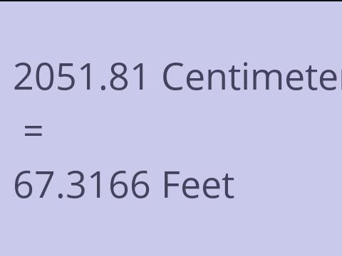 2051.81 CM TO FEET