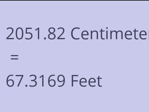 2051.82 CM TO FEET