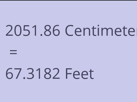 2051.86 CM TO FEET