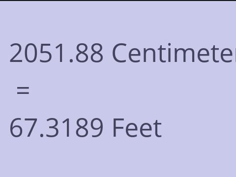 2051.88 CM TO FEET