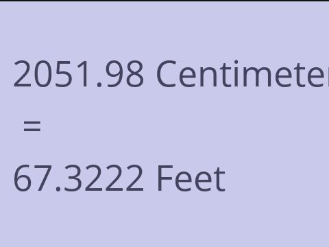 2051.98 CM TO FEET