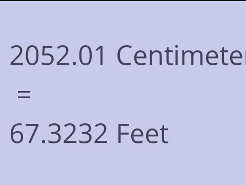 2052.01 CM TO FEET