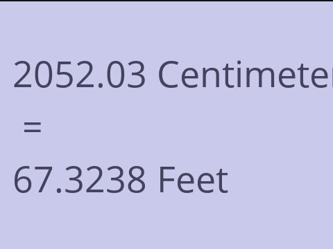 2052.03 CM TO FEET