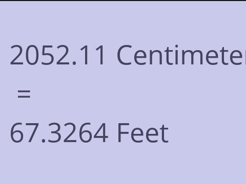 2052.11 CM TO FEET