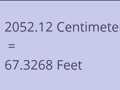 2052.12 CM TO FEET