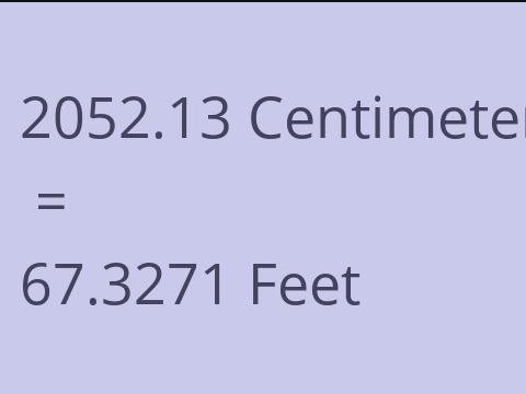 2052.13 CM TO FEET