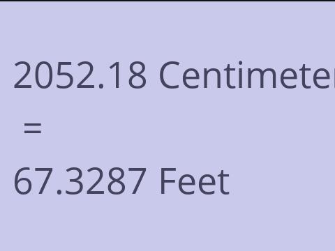 2052.18 CM TO FEET