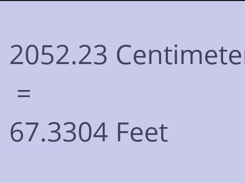 2052.23 CM TO FEET